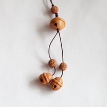 Bells wild dragon peach core carving boutique handmade diy hanging baby adult gift bracelet jewelry