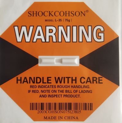 Anti-vibration label Anti-counterfeiting barcode self-adhesive label Anti-collision label Safe transport handling indicator