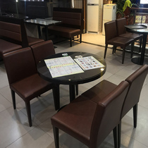 Snack bar fast food noodle restaurant restaurant dining table dessert milk tea burger shop retro theme restaurant table and chair combination