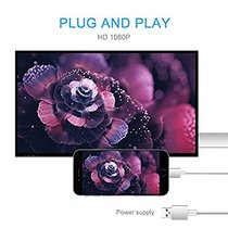 Lightning to HDMI Cable for Apple CNRED Plug and Play 1080