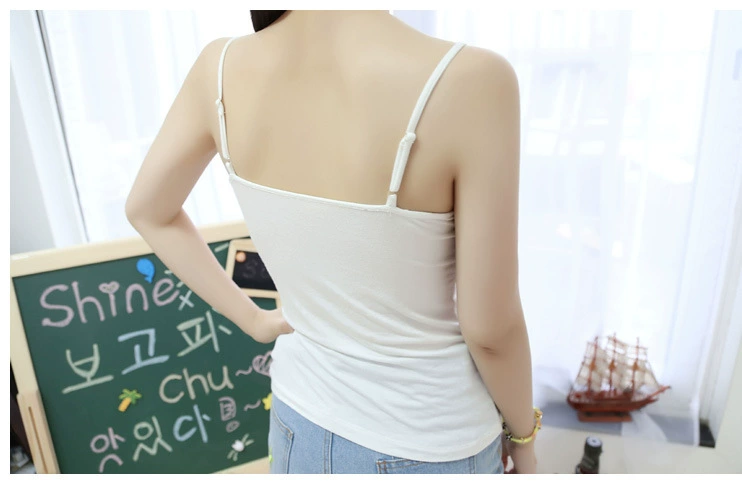 Mới modal sling đáy áo ren ngực pad phiên bản Hàn Quốc của yếm - Áo vest áo ba lỗ nữ khoét nách sâu