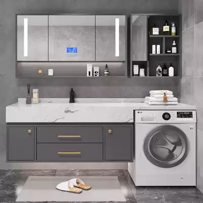 Balcony washing machine integrated Cabinet washbasin sink sink sink rock board bathroom cabinet combination dressing room solid wood wash table