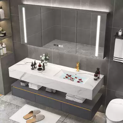 Washbasin cabinet dressing room washbasin combination modern light luxury simple marble sink basin