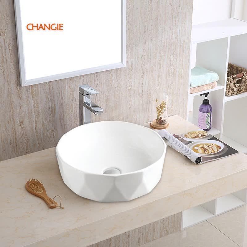 White 17x14 Inch Ceramic Wash Basin Bathrooms Vanity Wash Basins