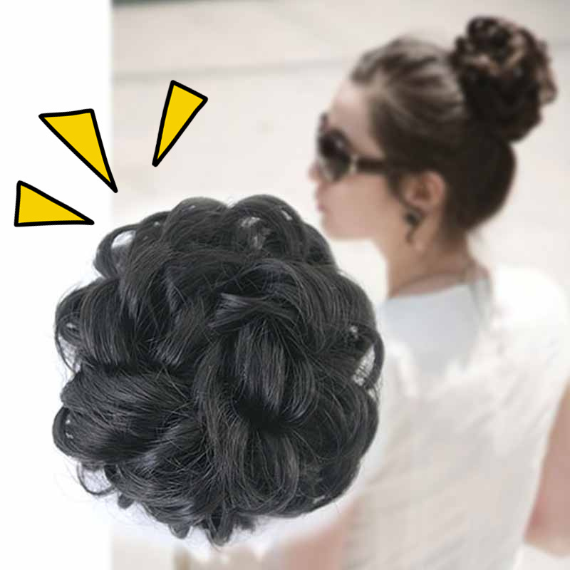 Wig curly hair wrapping flower buds high temperature silk fluffy wigs bag balls head wig disc head wig women