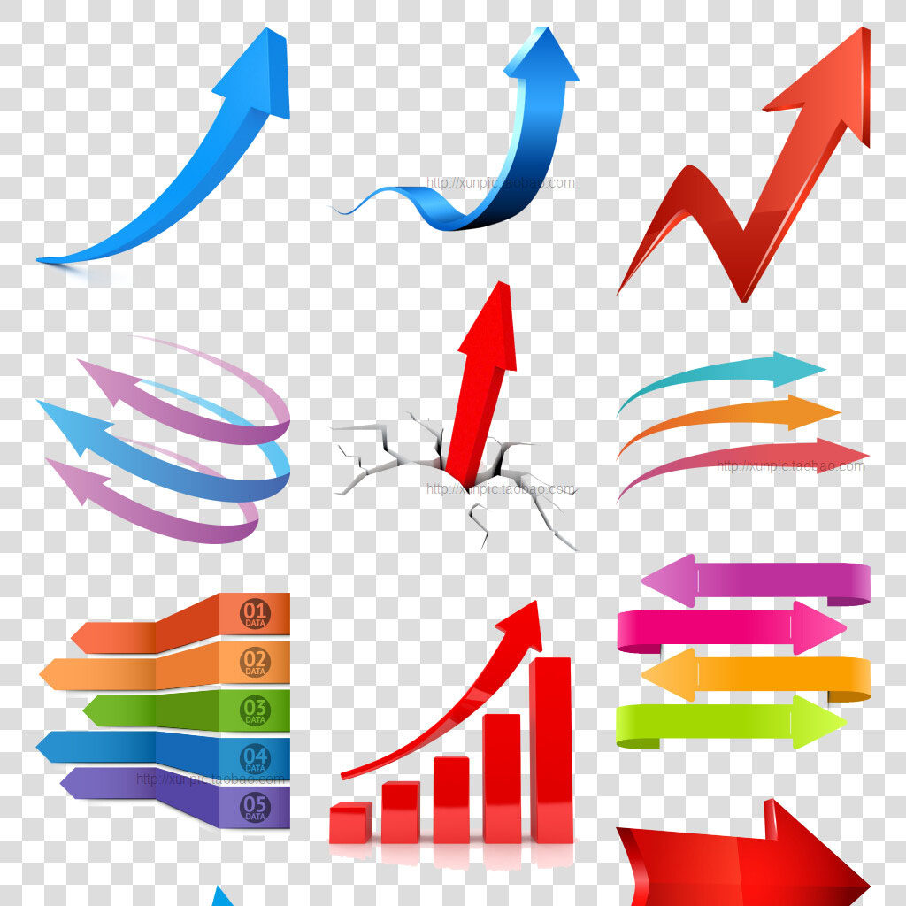 箭头图片大全PNG免抠素材高清PNG图片箭头arrow 上升箭头指示
