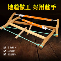 Traditional frame saw Household manual push-pull saw Multi-functional vintage woodworking saw tool small saw saw bow pull flower saw