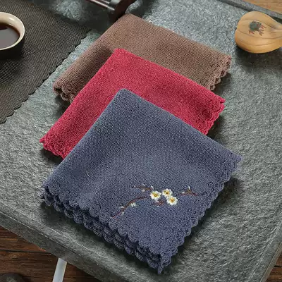 Tea towel thickened absorbent tea cloth Kung Fu tea special towel Tea table Tea table rag does not lose hair Tea table tea set accessories