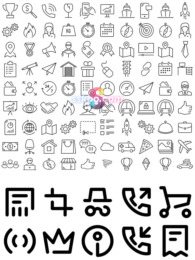 互联网产品线形菜单导航APP网页UI界面ICON图标AI sketch设计素材插图8