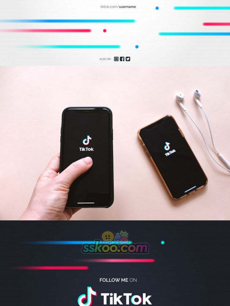 TikTok抖音APP立体3D高清图片LOGO海报背景AI矢量EPS设计素材插图2