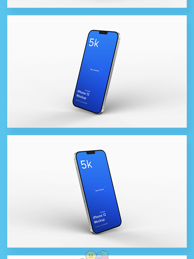 5K屏幕iPhone 12手机移动端APP UI界面作品展示样机PSD设计素材插图8