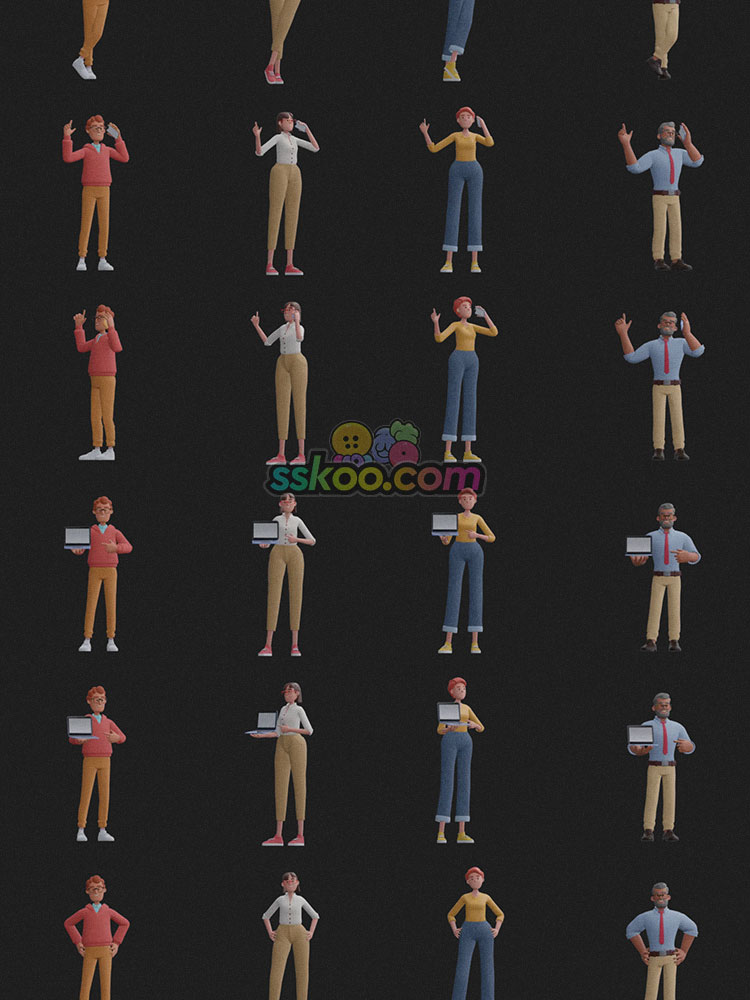 3D立体金融理财人物pose角色插图插画png免扣blender设计PPT素材插图10