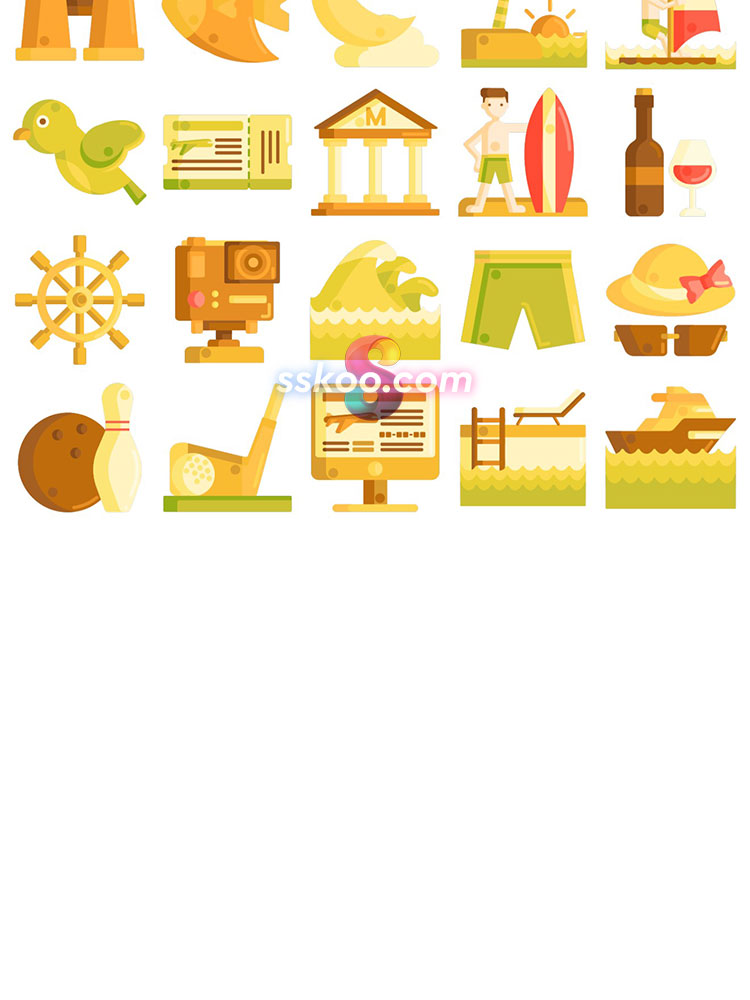 MBE旅游旅行交通户外露营APP UI图标ICON插画AI sketch设计PS素材插图8