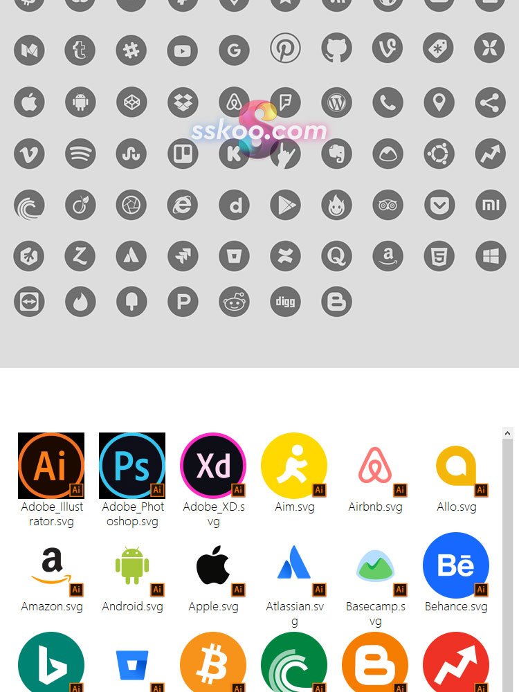 社交互联网公司扁平线形APP软件网页UI图标ICON AI矢量设计素材插图4