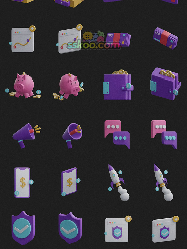 3D立体金融理财人物pose角色插图插画png免扣blender设计PPT素材插图6