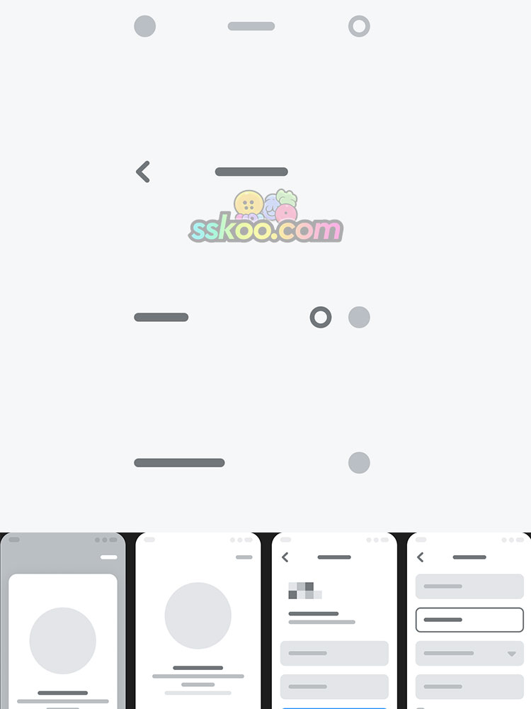 简约APP应用线框套件低保真交互原型UI组件xd界面设计素材sketch插图9