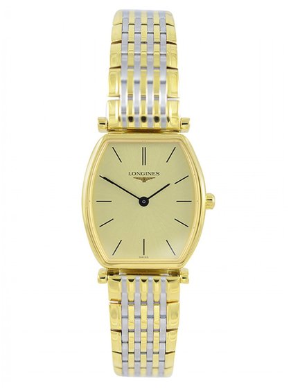 浪琴（Longines）嘉岚系列酒桶形钢带女士石英腕表L4.205.2.32.7