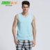 Dòng sản phẩm mới của cotton vest nam Slim thể thao chạm đáy đồ lót mùa hè thời trang trẻ trung bó sát không tay áo áo thun ba lỗ nữ thể thao Áo vest