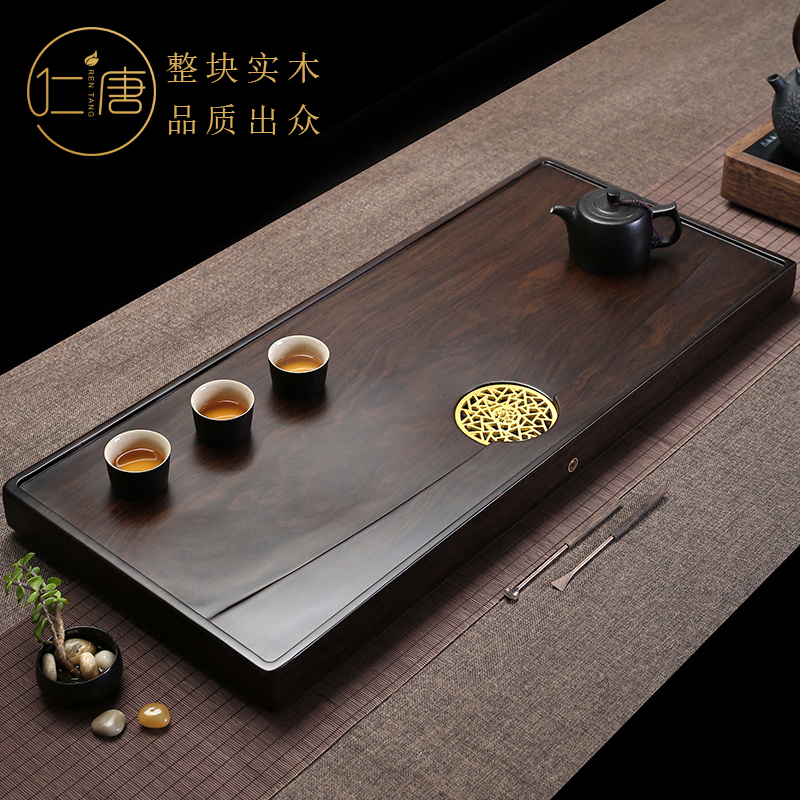 Whole Black Sandalwood Tea Tray Solid Wood Tea Table Minimun Home Log Size Number Korn Tea Furniture Set Group Tea Sea Nursery Tray