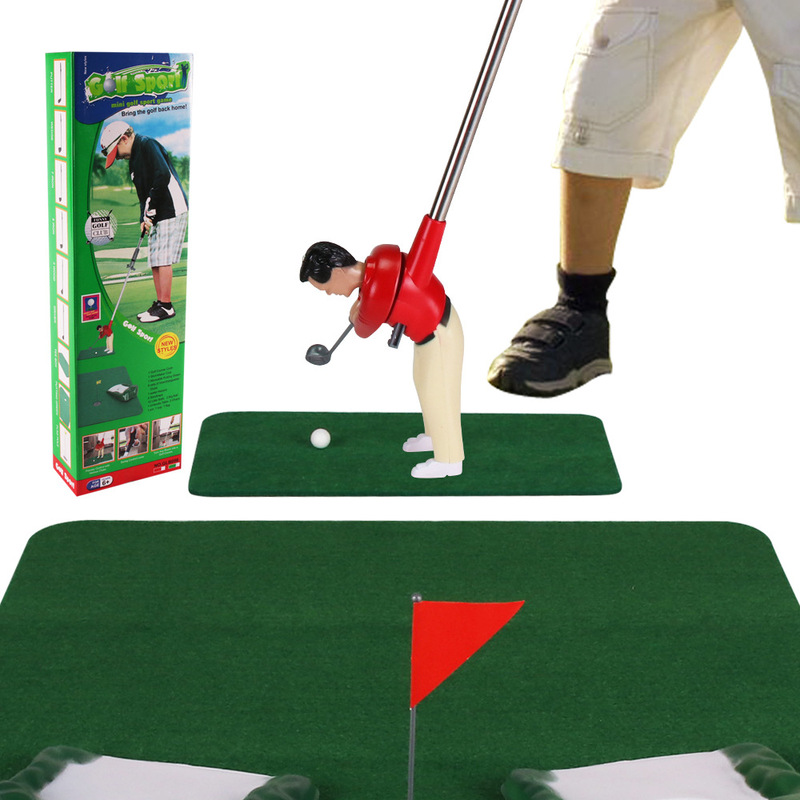 Indoor Mini Golf Game Figurines Golf Balls Indoor Golf Game Club Set Toys