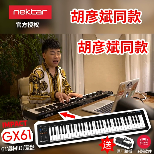 Nektar LX49 61 Ключ T4 T6 GXP49 P1 PACER Педальная педали наполовину MIDI клавиатура