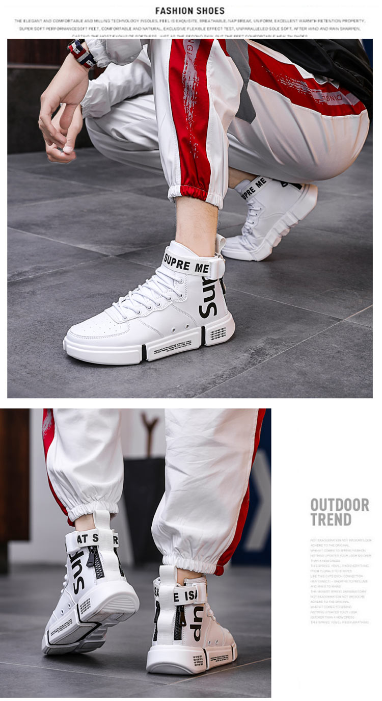 Giày nam mùa đông aj cotton Giày nam cao giày Hàn Quốc Giày nam hip hop giản dị Giày thủy triều nam hoang dã không quân số 1 giày cao cổ đen