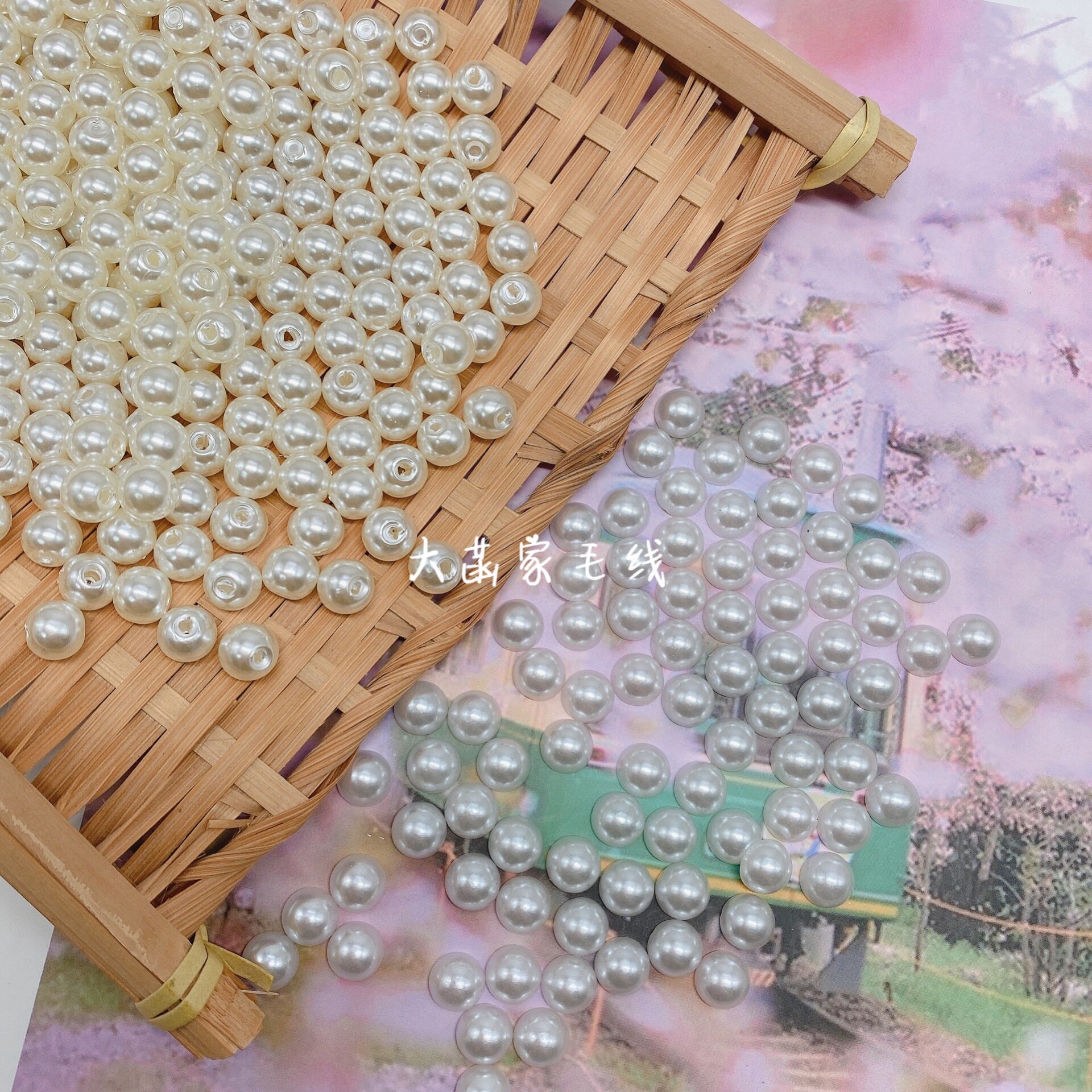 Dahanjia wool DIY handmade accessories white semicircle imitation pearl decoration mixed