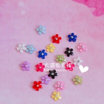 Daijiao wool 10mm resin patch small flower five petals cherry blossoms with drill DIY decoration doll decoration