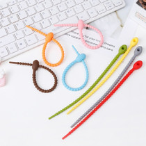 Color in silicone tape with hair diy hanging wire can be reused for scalable bundle data cable