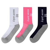 Soccer Junky Football Dog Mid-calf Football Socks Three Pairs Mens Towel Bottom Thickened Socks Pure Cotton Socks