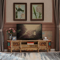 American vintage painted TV cabinet for old small apartment Living room floor cabinet Coffee table combination Living room furniture set