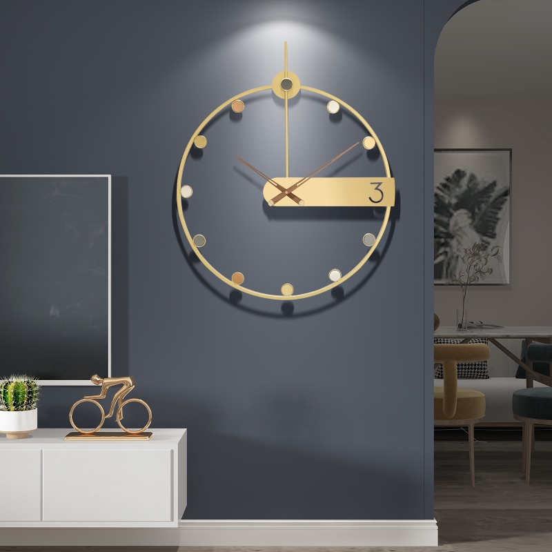 Modern fashion clock Nordic luxury red clock silent quartz clock minimalist living room creative clock