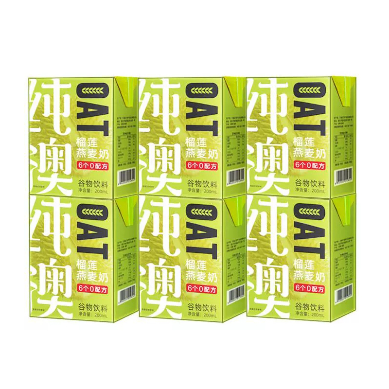 【U先】纯澳榴莲燕麦奶200ml*6盒