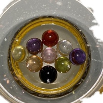 Sakyamuni Fogaw Pipe Nine Colors Dragon Ball Sturdy Tibetan Gauze Box for Shelita 4mm