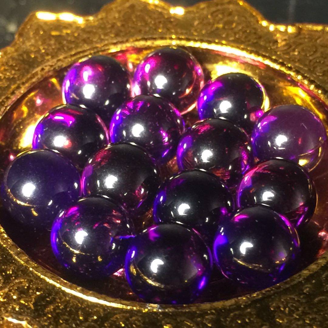 Purple Dzi Bead 10mm large single piece for the stupa Gawu box