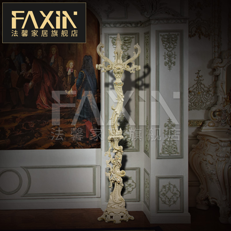 French luxury painted coat rack large apartment villa European style solid wood coat rack rack palace furniture customization