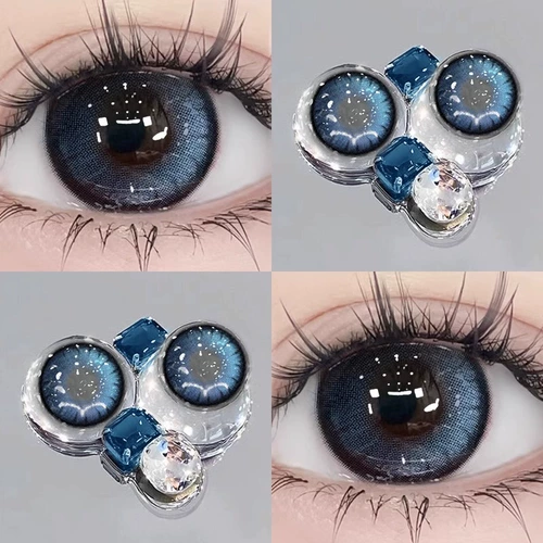 Dark Night Magic Blue Contacts Полугода бросить красочную смешанную гонку большую диаметр Аутентичные контактные линзы Официальный флагманский магазин EJL