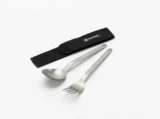 Spot Japan Snowpeak Xuefeng Outdoor Camping Titanium Fork Set Set Sct-002bk Black Limited