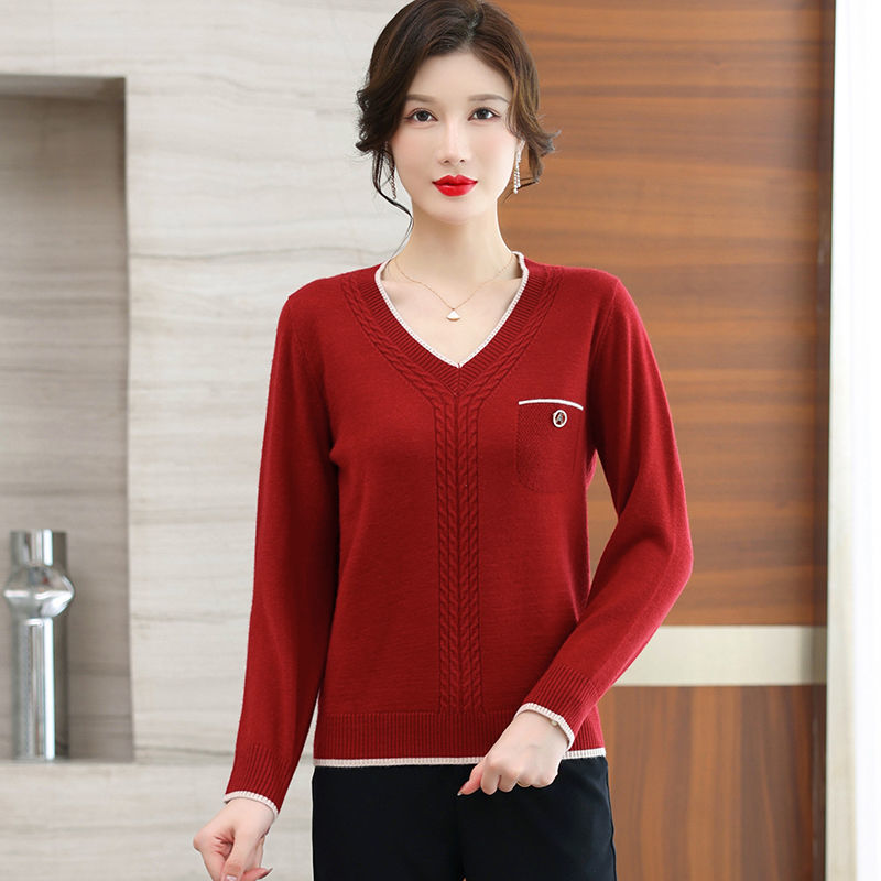 Sweater 2026 Autumn and Winter Hot-Selling V-Neck Jacquard Knitwear for Women, Short Fashionable Stylish Base Layer Top Sweater 2026 Autumn and Winter Hot-Selling V-Neck Jacquard Knitwear for Women, Short Fashionable Stylish Base Layer Top