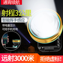 Lover flag LED headlight charging super bright induction xenon head mounted outdoor flashlight Lithium electric fishing