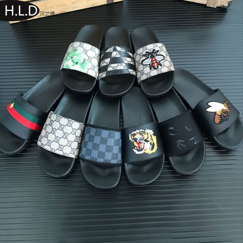 European station slippers men's summer outside wearing couple tide brand outdoor personality sandals beach sandals outdoor drag outdoor word drag