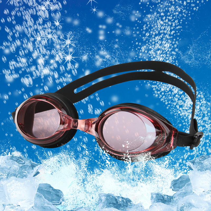 Swimming glasses high-definition plating flat light professional swimming glasses waterproof anti-fog male and female integrated large frame myopia swimming goggles