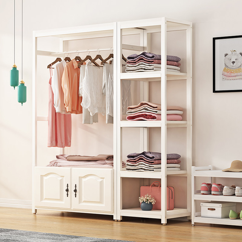Cloth frame landing bedroom household simple wardrobe living room multi-function hanger shoe rack combination