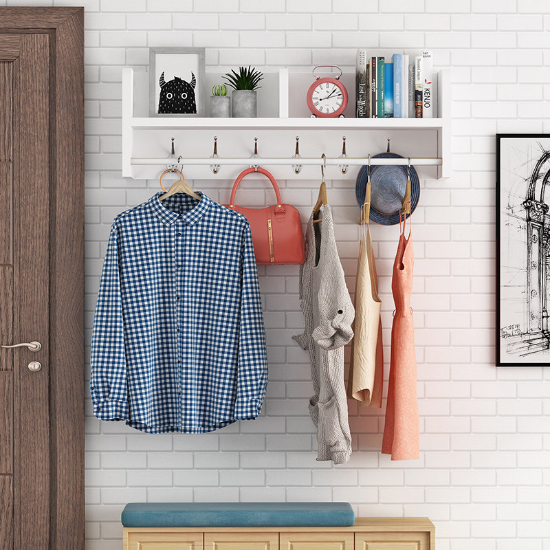 Entrance door Xuanguan hanging clothes hanger wall shelf personality creative doorway clothes hat rack living room key hook wall-hanging