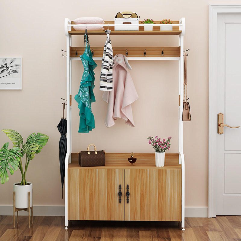 Clothes Hanger Floor Multifunction Xuan Guan Bedroom Home Simple Door Hall Clothes Hanger Shoes Rack Integrated Creative Shoes Cabinet Cloakhat Rack