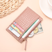 European and American crocodile pattern card bag female anti-theft brush anti-degaussing male and female card holder multi-card document bag zipper coin purse