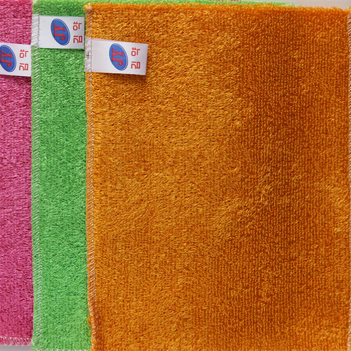 Bamboo fiber dish towel does not stick to oil, kitchen rag does not absorb water, does not shed hair brush dish cloth, medium size 18*22
