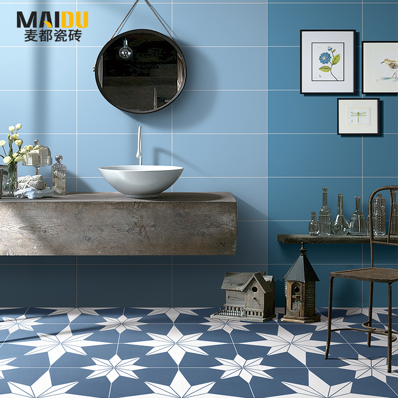 Nordic bathroom tiles Modern simple glazed Macaron pink porcelain wall tiles Kitchen balcony 300*600