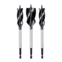 Vêtu de bois durci Bronx Drilling Four-Edged Woodwork Drill Bit Door Lock Drawer Open Pore Chambering Drill Hole-hole with hexagonal shank