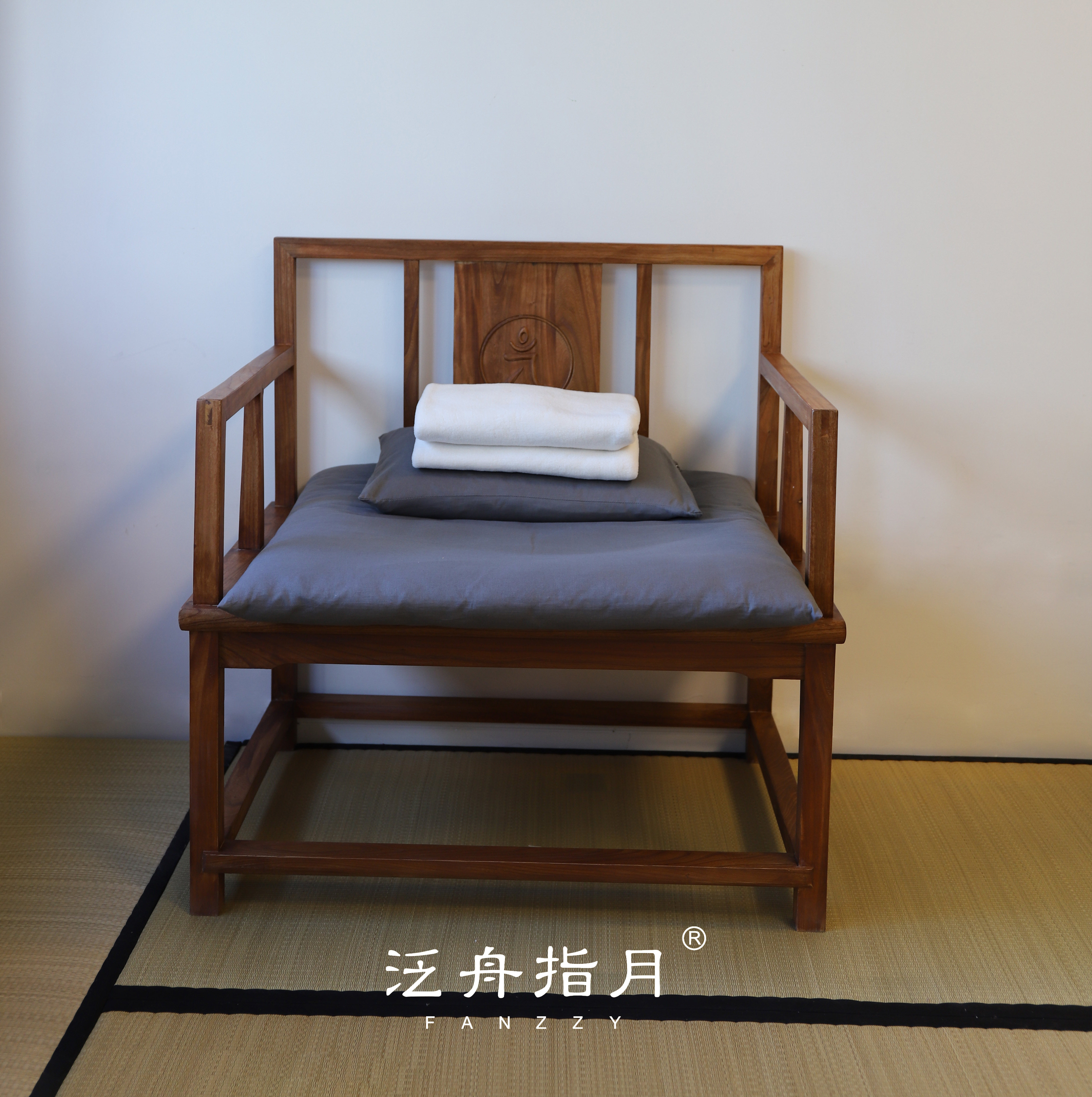 (Zen Chair) Special customization No amount Light Van Words Chair Chair Old Elm Wood Solid Wood Mortise And Mortise structure